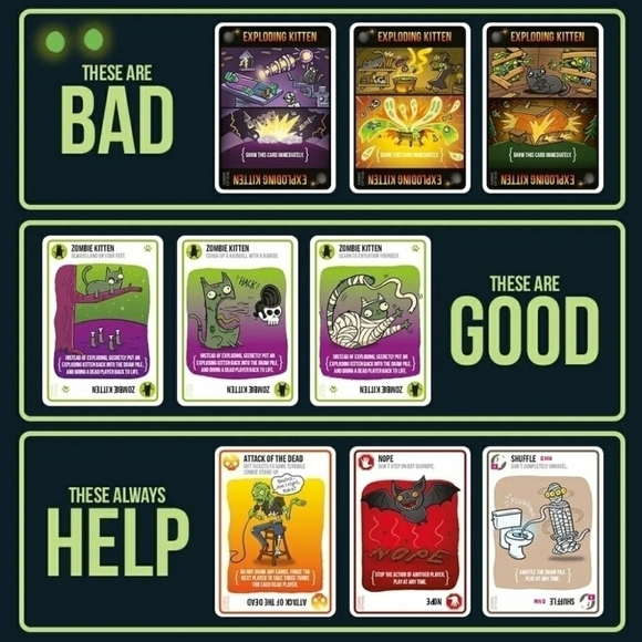 Zombie KITTENS - Game The Evolution Of Exploding Kittens - NEW FACTORY SEALED - Picture 3 of 6